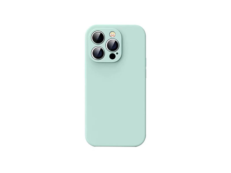 青色iphone硅胶...